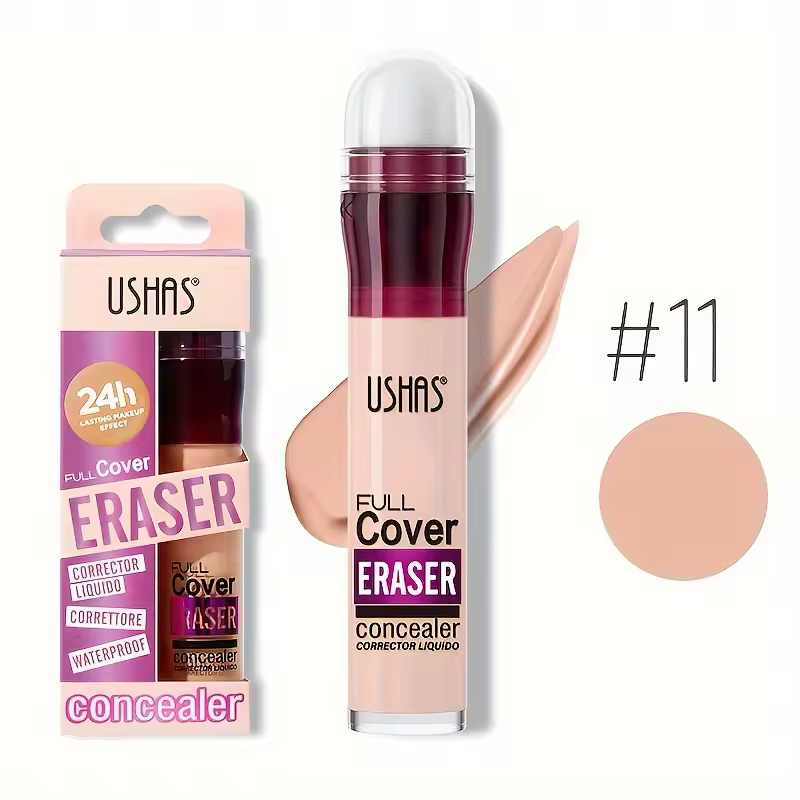 New Sponge Head Concealer for Dark Circles Freckles Acne Pigmentation and Blemishes Long Lasting Moisturizing Liquid Foundation.