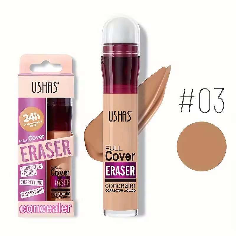 New Sponge Head Concealer for Dark Circles Freckles Acne Pigmentation and Blemishes Long Lasting Moisturizing Liquid Foundation.